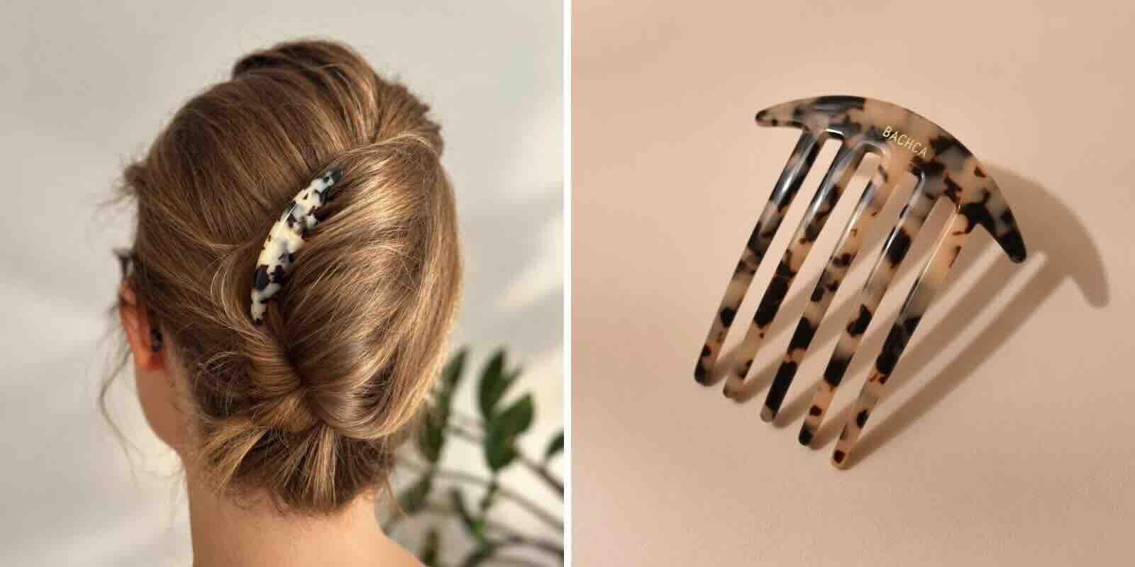 Duttkamm Schildpatt BACHCA Paris, französisches Haar-Accessoire für Hochsteckfrisuren